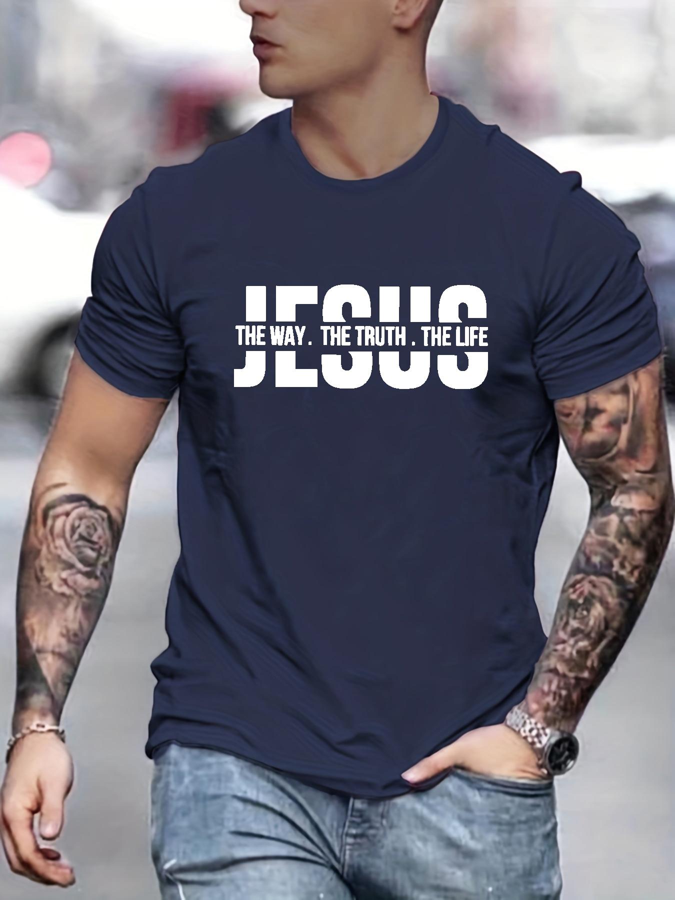 Summer Men s 100% Cotton Jesus Way Truth Life Printed Casual Loose Sports Comfortable Round Neck Short Sleeve T-shirt Top 5XL різнокольоровий
Summer Men s 100% Cotton Jesus Way Truth Life Printed Casual Loose Sports Comfortable Round Neck Short Sleeve T-shirt Top 5XL різнокольоровий