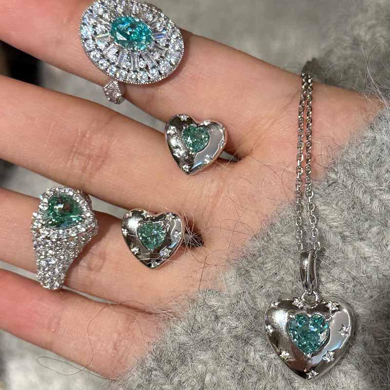Lulu Tong S925 Silver Paraiba Heart-Shaped Stud Earrings - Fashionable Commuting Style, Available for Live Streaming S925 Silver
Lulu Tong S925 Silver Paraiba Heart-Shaped Stud Earrings - Fashionable Commuting Style, Available for Live Streaming S925 Silver