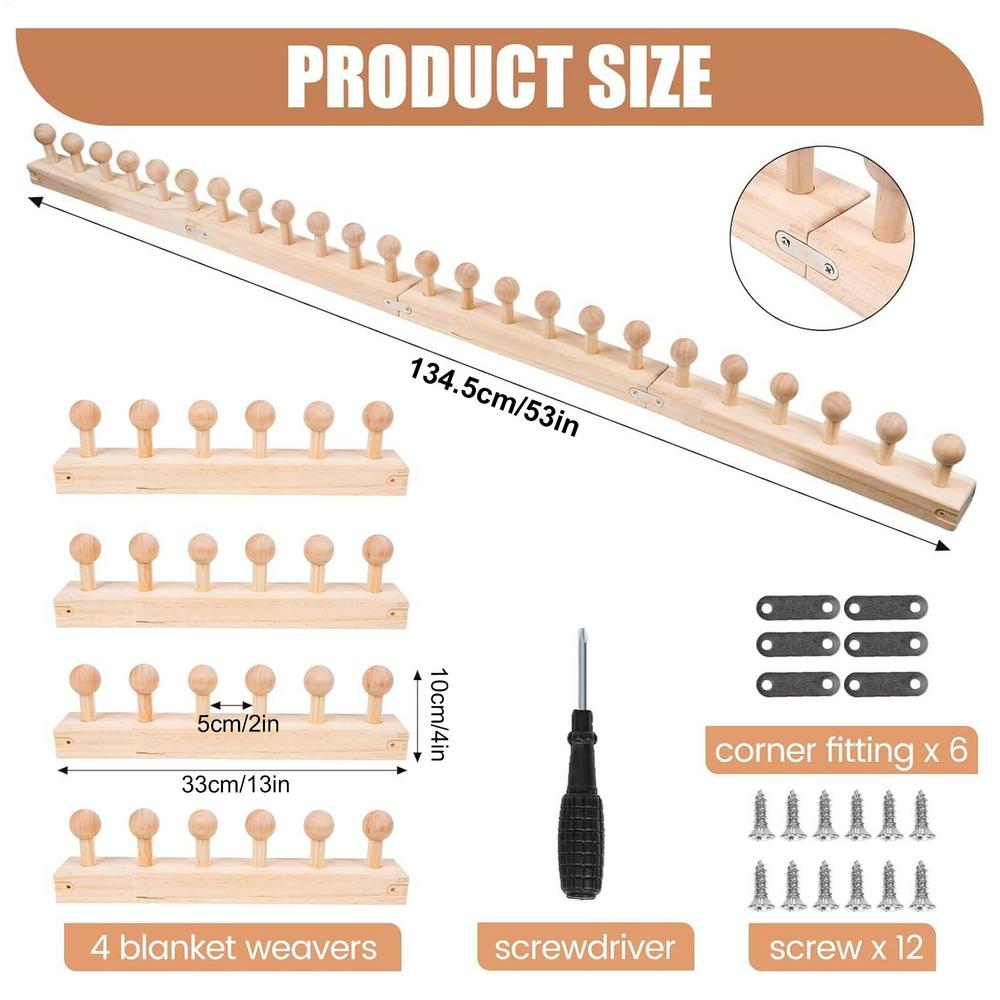 Portable Blanket Loom Knitting Tool Detachable for Yarn Needlework DIY Craft Projects Beginners Home Studio Handmade Gift
Portable Blanket Loom Knitting Tool Detachable for Yarn Needlework DIY Craft Projects Beginners Home Studio Handmade Gift