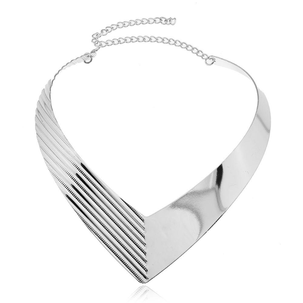 Fashion V Shaped Metal Women Collar Necklace With Geometric Design For Fashion Jewelry
Fashion V Shaped Metal Women Collar Necklace With Geometric Design For Fashion Jewelry
