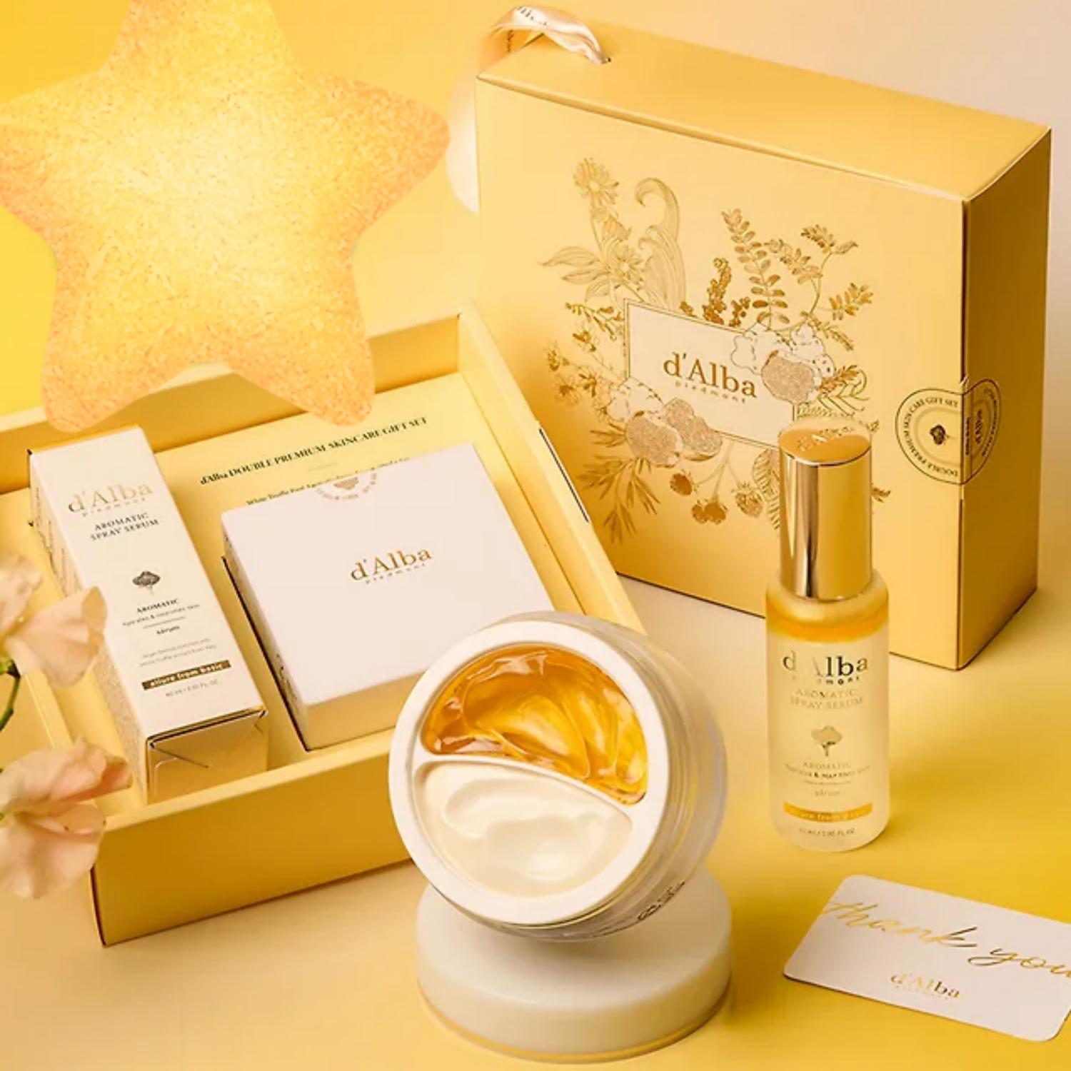 Подарочный набор премиум-класса d Alba – сыворотка-спрей White Truffle First Spray 60 мл + крем Double Cream 70 г
Подарочный набор премиум-класса d Alba – сыворотка-спрей White Truffle First Spray 60 мл + крем Double Cream 70 г