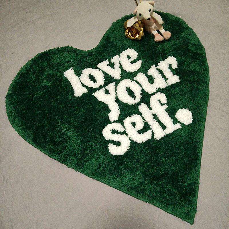 Green Tufting Heart Bedroom Rug Fluffy Letters Carpet Living Area Foot Pad Kids Room Doormat Aesthetic Home Warm Decor Rugs 70x70CM зелений
Green Tufting Heart Bedroom Rug Fluffy Letters Carpet Living Area Foot Pad Kids Room Doormat Aesthetic Home Warm Decor Rugs 70x70CM зелений