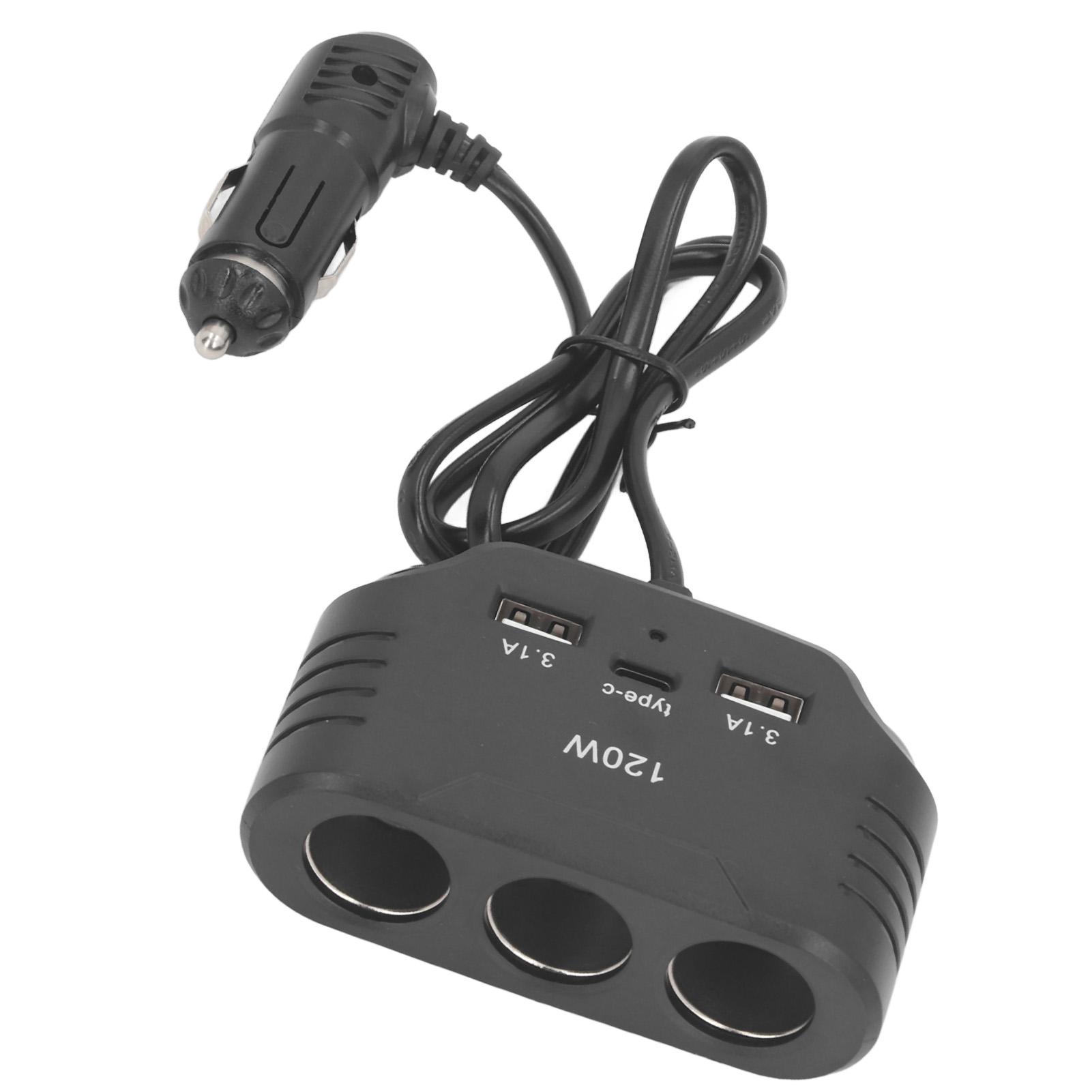 Car Cigarette Lighter 3 Socket Prevent Short Circuit Car Power Converter with USB Type C Port
Car Cigarette Lighter 3 Socket Prevent Short Circuit Car Power Converter with USB Type C Port