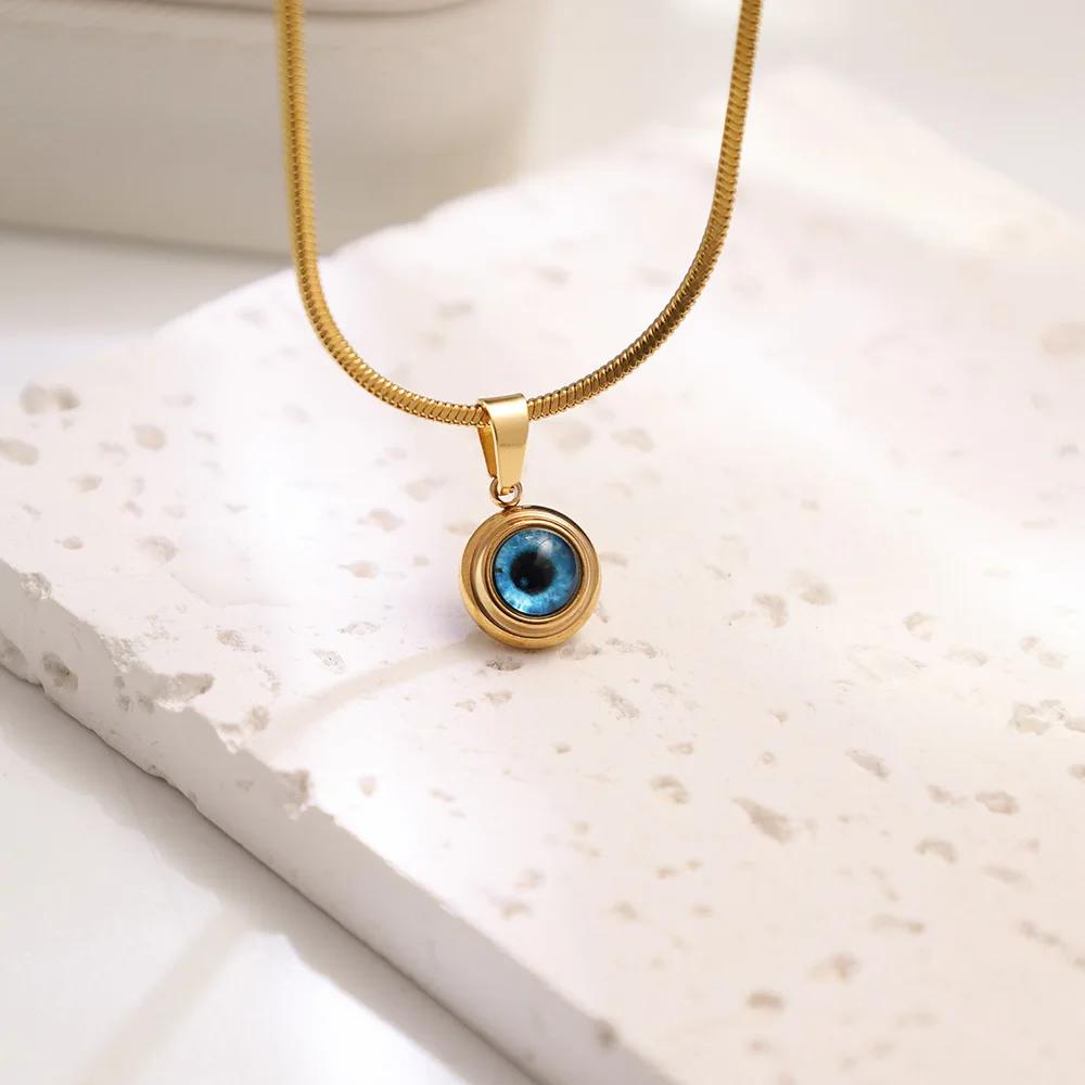 1PC Lucky Gold Plated Evil Eye Pendant Necklace for Women Turkish Blue Eye Snake Chain Necklace Hand Clavicle Chain Lucky Jewelry
1PC Lucky Gold Plated Evil Eye Pendant Necklace for Women Turkish Blue Eye Snake Chain Necklace Hand Clavicle Chain Lucky Jewelry