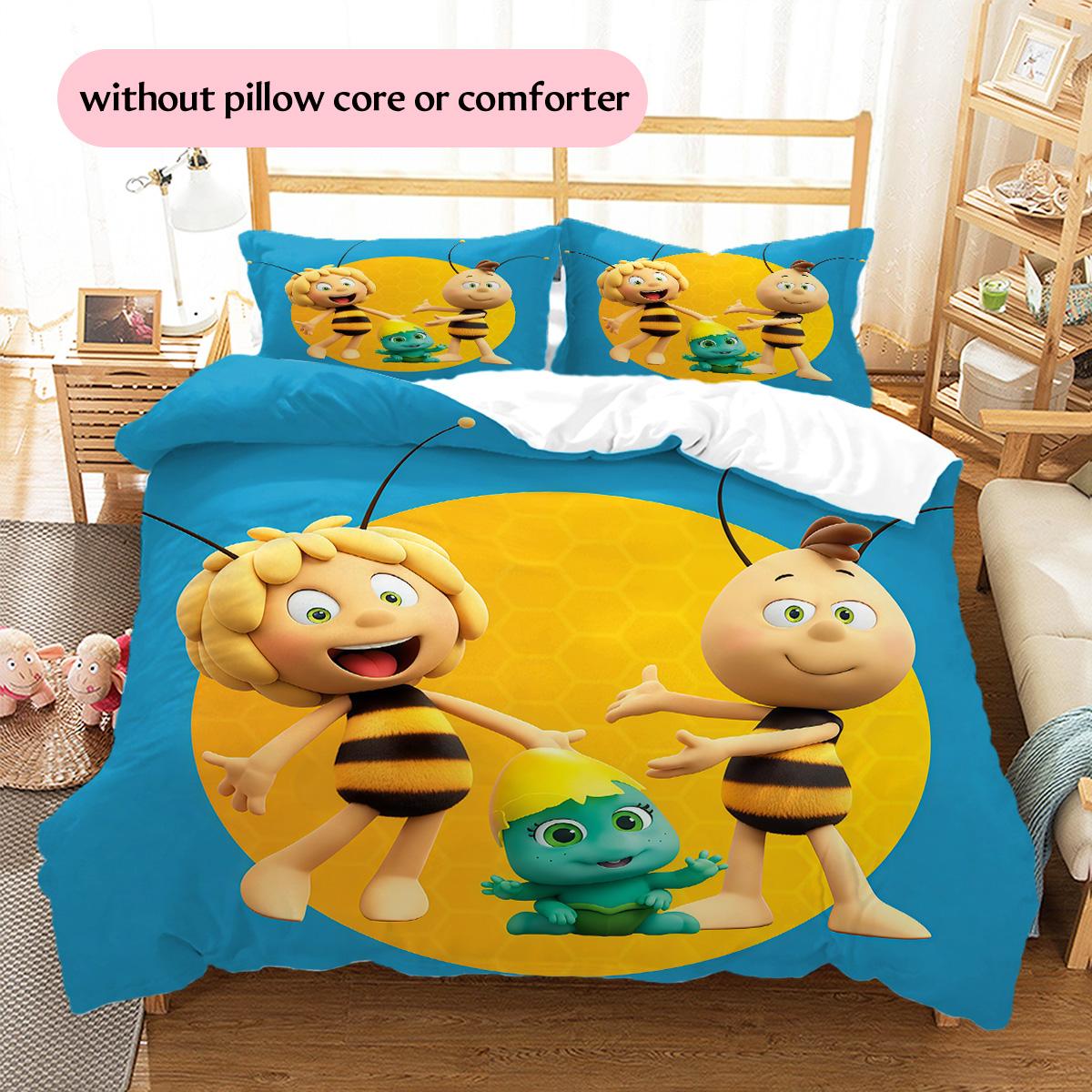 Maya the Bee Pattern Bedding Quilt Set Home Decoration Gift (1 * duvet cover + 2 * pillowcase without core) 240x220cm
Maya the Bee Pattern Bedding Quilt Set Home Decoration Gift (1 * duvet cover + 2 * pillowcase without core) 240x220cm