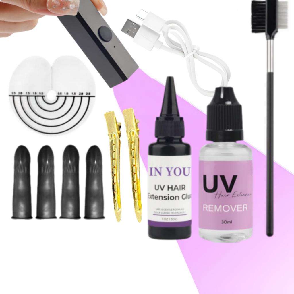 Полный набор для наращивания волос УФ-лучами 30г клей и быстрый ремувер, невидимые соединения без повреждений, УФ-лампа и инструменты для салона/дома A set
Полный набор для наращивания волос УФ-лучами 30г клей и быстрый ремувер, невидимые соединения без повреждений, УФ-лампа и инструменты для салона/дома A set
