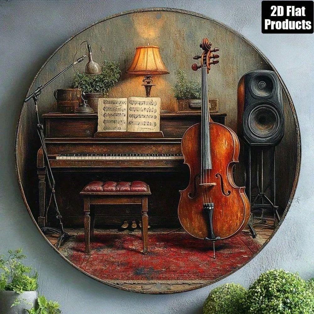 Vintage Metal Poster Wall Art Piano Cello Decor for Living Room
Vintage Metal Poster Wall Art Piano Cello Decor for Living Room