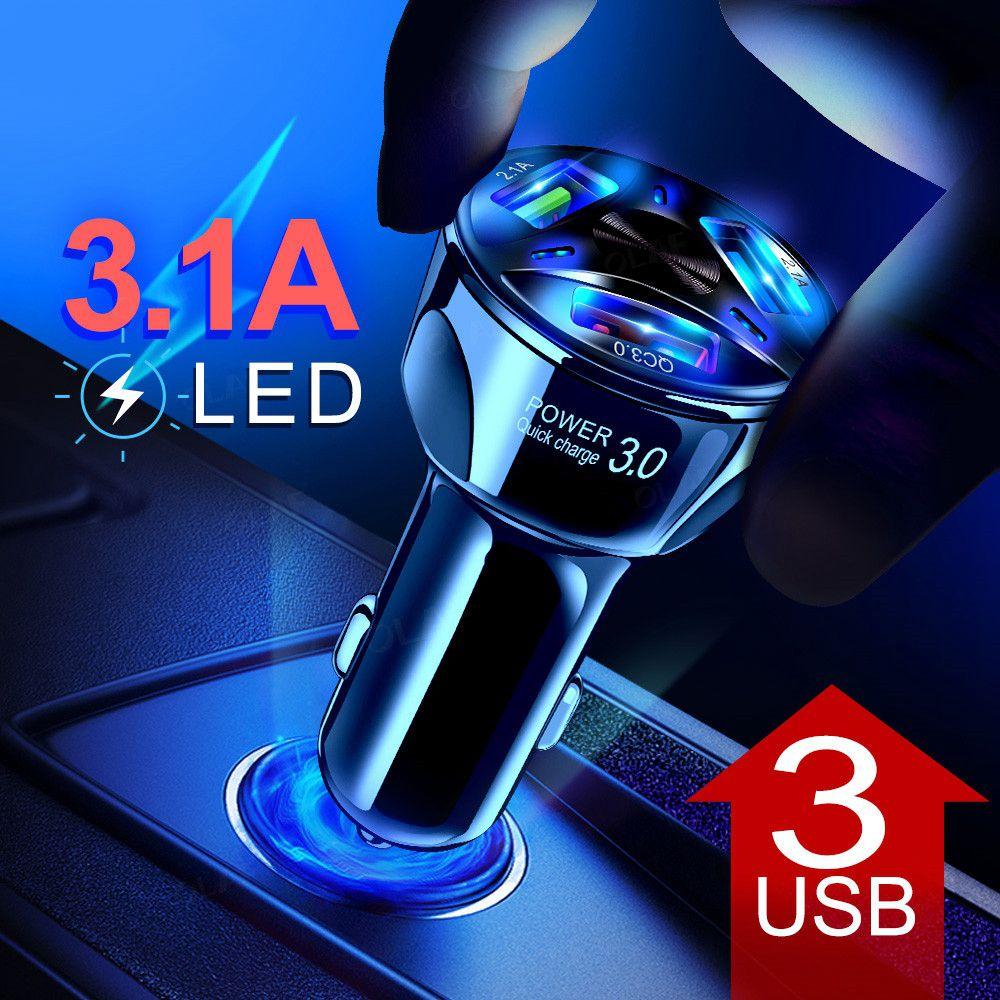 Авто QC 3.0 смартфон адаптер быстрая зарядка 3-портовый USB автомобильное зарядное устройство светодиодный дисплей
Авто QC 3.0 смартфон адаптер быстрая зарядка 3-портовый USB автомобильное зарядное устройство светодиодный дисплей