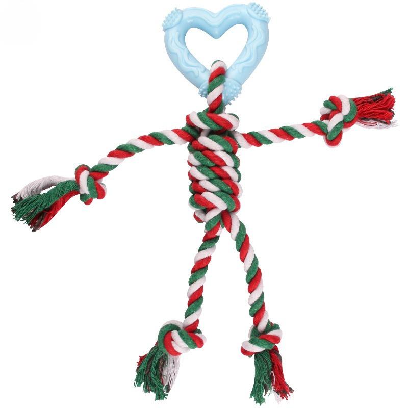 New Christmas Puppy Grinding ToyTPR+cotton Rope ChewingToy Suitable for AggressiveChewers, EasyTo Clean Indoor and Outdoor Teeth Cleaning Toy for Pets
New Christmas Puppy Grinding ToyTPR+cotton Rope ChewingToy Suitable for AggressiveChewers, EasyTo Clean Indoor and Outdoor Teeth Cleaning Toy for Pets