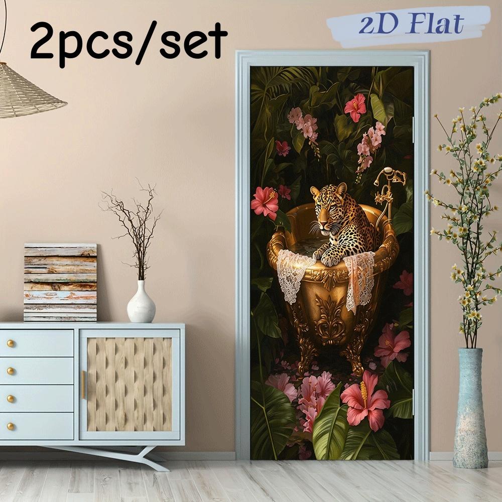 2pcs tropical jungle style golden bathtub leopard wall stickers creative home decoration stickers living room bedroom entrance b (as the picture,38.5x200cmx2)
2pcs tropical jungle style golden bathtub leopard wall stickers creative home decoration stickers living room bedroom entrance b (as the picture,38.5x200cmx2)