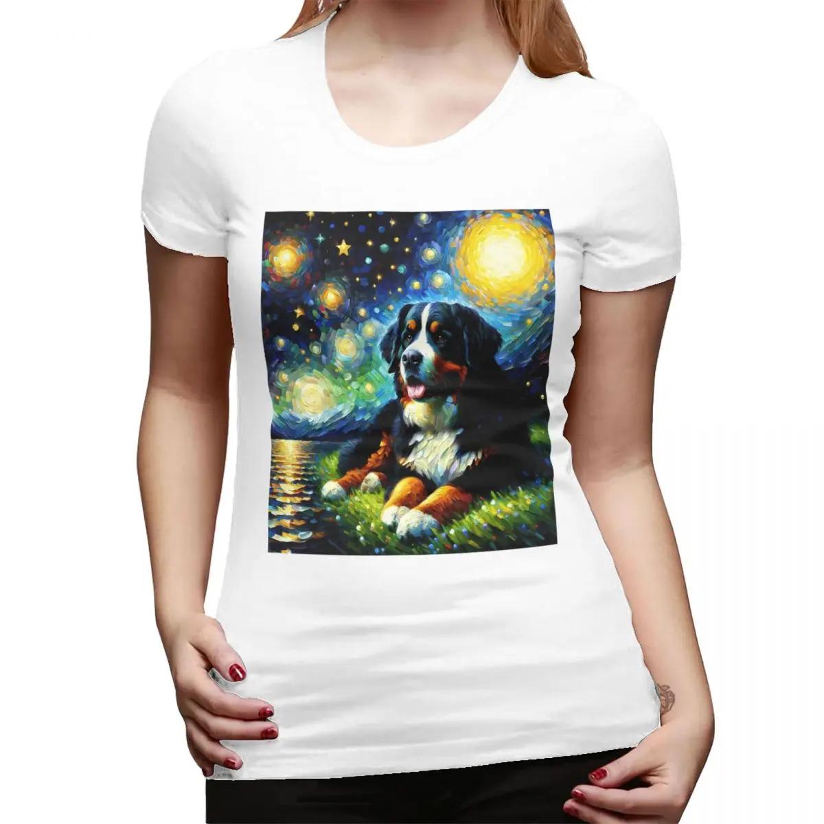 Starry Night Bernese Mountain Dog Van Gogh Lover TShirt for Women Crew Neck Streetwear T Shirts Womens Tees Short Clothes Tops S
Starry Night Bernese Mountain Dog Van Gogh Lover TShirt for Women Crew Neck Streetwear T Shirts Womens Tees Short Clothes Tops S