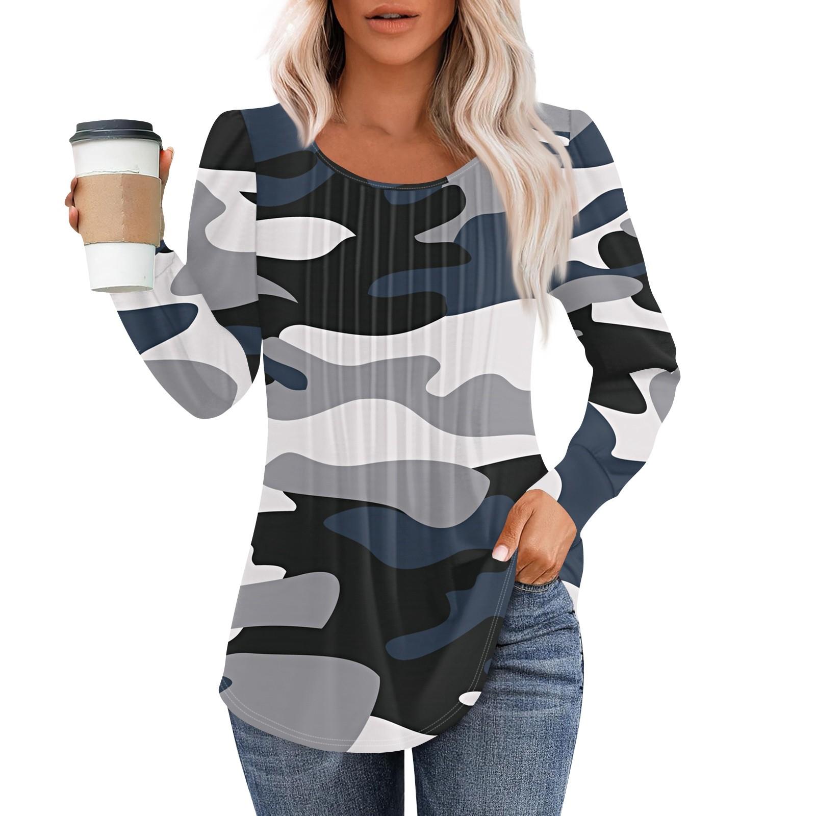 Рубашки с длинным рукавом для женщин, топы, нарядные повседневные блузки, плиссированные топы-туники с круглым вырезом L
Рубашки с длинным рукавом для женщин, топы, нарядные повседневные блузки, плиссированные топы-туники с круглым вырезом L