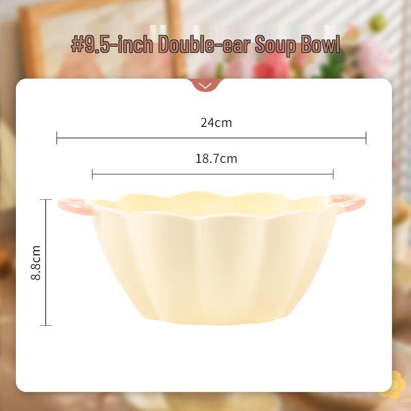 KANGMO Romantic Pink 9.5-inch Ceramic Double-Ear Soup Bowls (2-Pack)
KANGMO Romantic Pink 9.5-inch Ceramic Double-Ear Soup Bowls (2-Pack)
