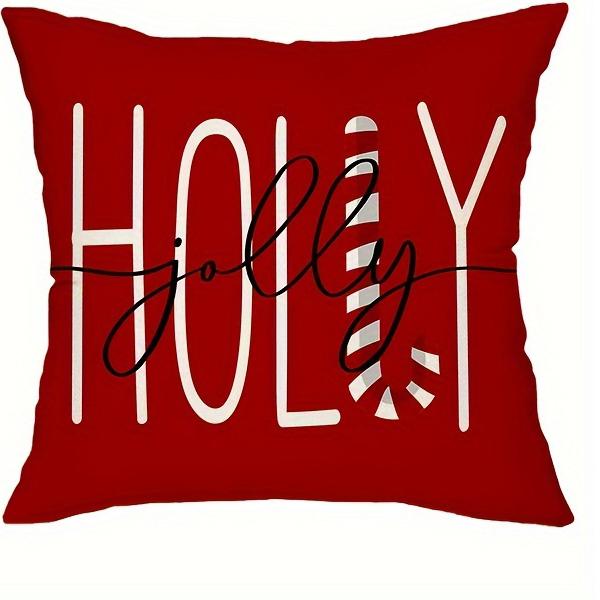 4PCS Christmas Tree Decor Pillow Covers - Red Candy Cane Design (Flat Print), Merry Christmas Gift Cushion Covers for Winter 18x18Inch
4PCS Christmas Tree Decor Pillow Covers - Red Candy Cane Design (Flat Print), Merry Christmas Gift Cushion Covers for Winter 18x18Inch