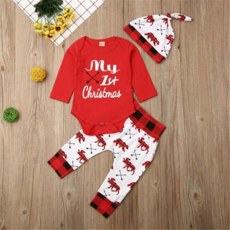 Christmas Newborn Baby Clothes Set Romper Long Pants Beanie Hat 6-9m червоний
Christmas Newborn Baby Clothes Set Romper Long Pants Beanie Hat 6-9m червоний