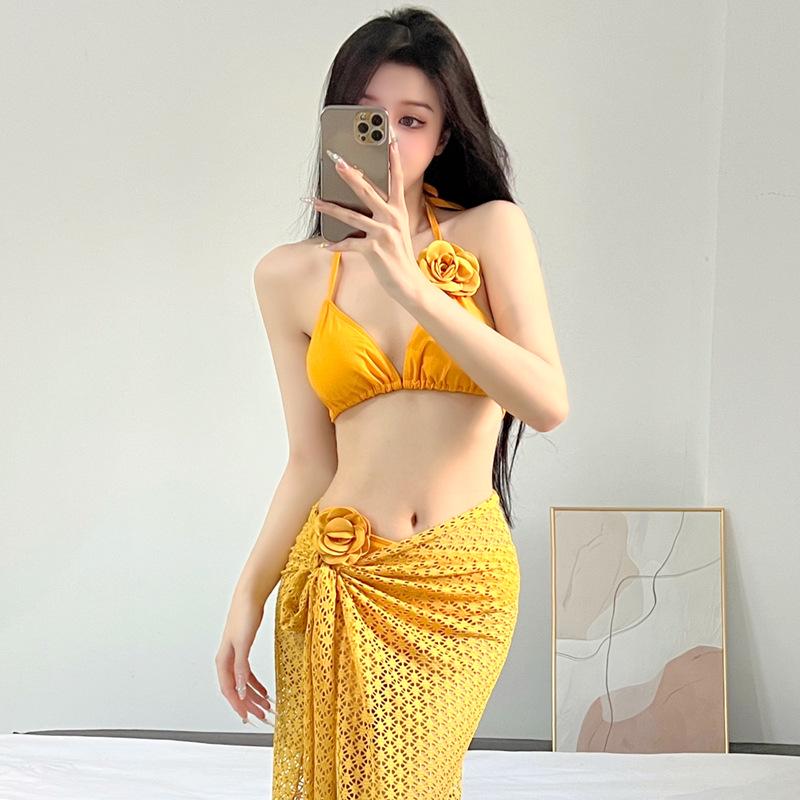 2024 Women s Sexy Tie-up Bikini with Solid Color and 3D Floral Design Extra Large жовтий
2024 Women s Sexy Tie-up Bikini with Solid Color and 3D Floral Design Extra Large жовтий