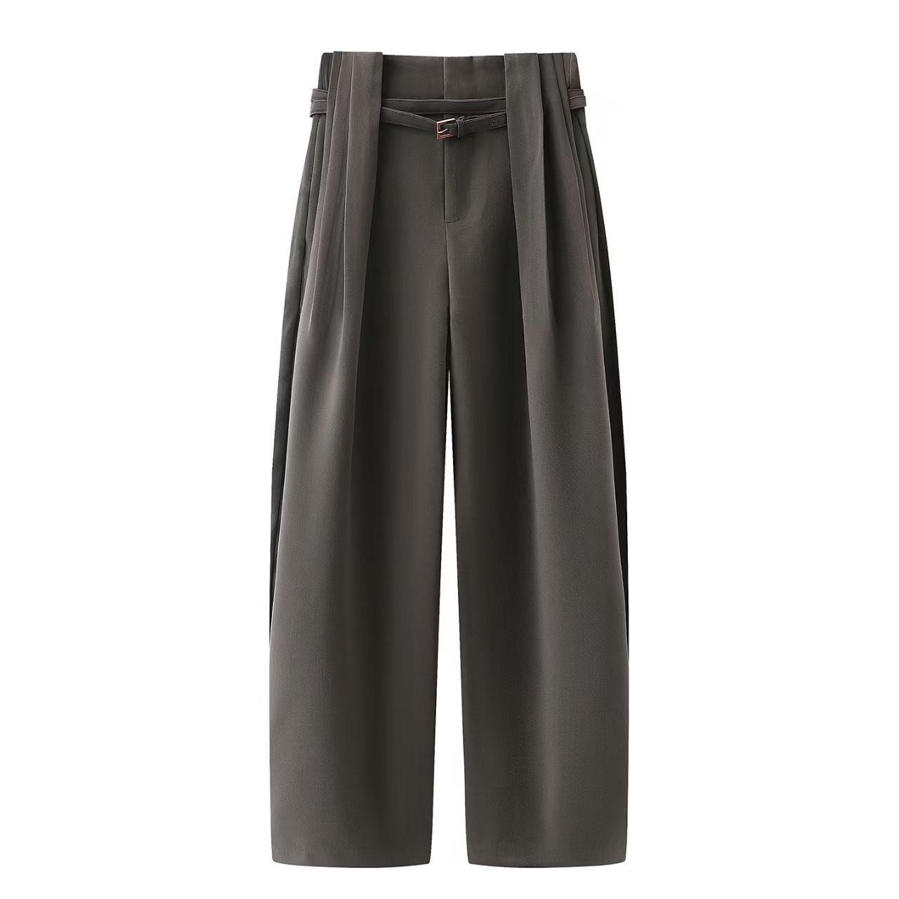Spring 2026 Temperament Straight-Leg Wide-Leg Casual Pants with Belt Small
Spring 2026 Temperament Straight-Leg Wide-Leg Casual Pants with Belt Small