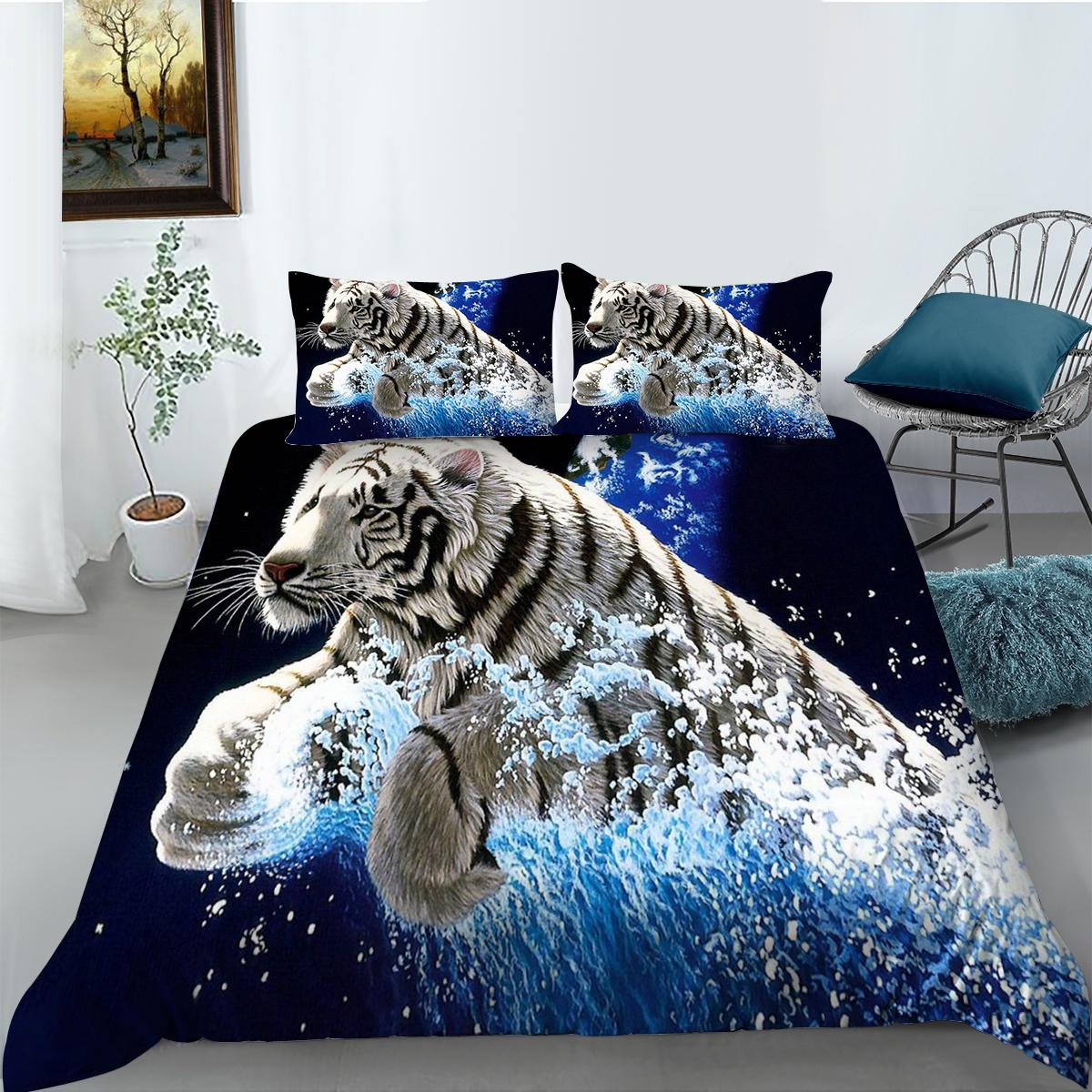 Комплект постільної білизни серії 3D Tiger Fierce Forest Animal Pattern Підодіяльник Наволочка з мікрофібри з 2 або 3 предметів Зручна прикраса для дому Baby 100x135cm
Комплект постільної білизни серії 3D Tiger Fierce Forest Animal Pattern Підодіяльник Наволочка з мікрофібри з 2 або 3 предметів Зручна прикраса для дому Baby 100x135cm