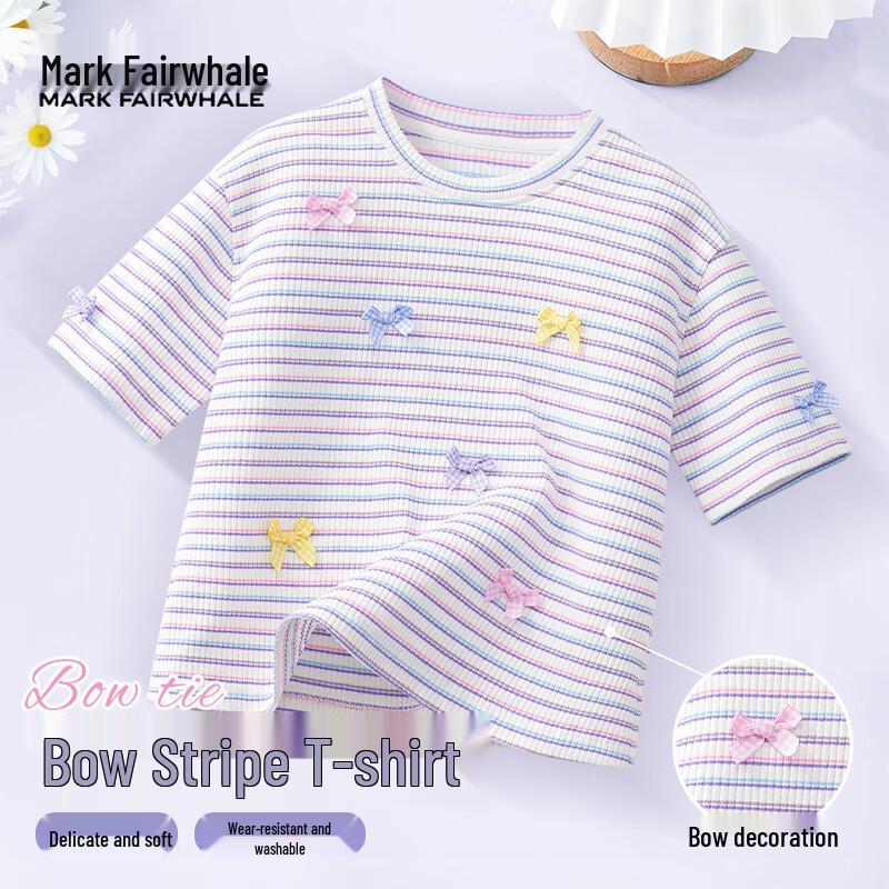 Mark Fairwhale Girl s Striped Short Sleeve T-Shirt with Bowknot XXL
Mark Fairwhale Girl s Striped Short Sleeve T-Shirt with Bowknot XXL