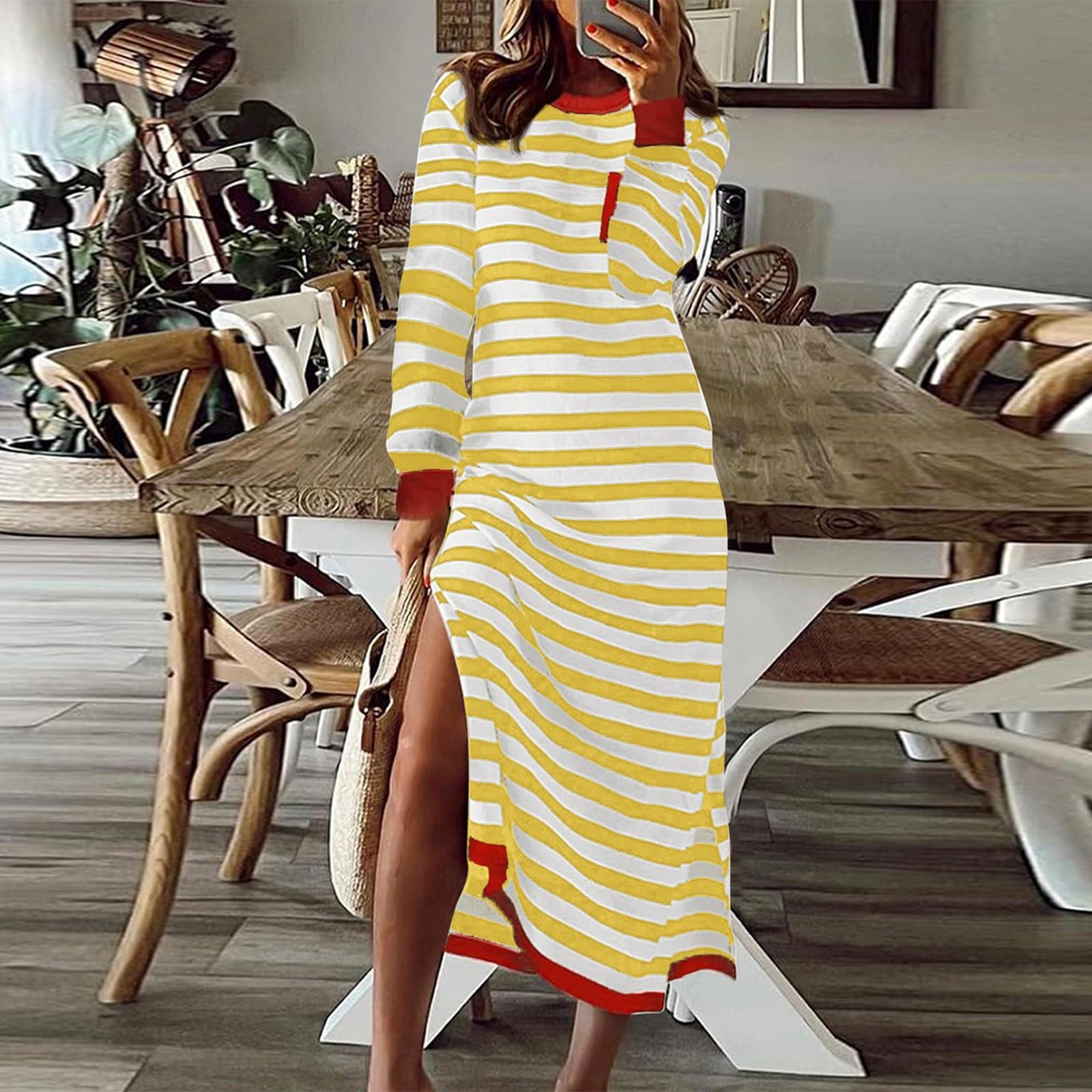 Женские осенние свитера с длинным рукавом, топы, свитшоты с круглым вырезом, повседневные платья в стиле пэчворк XL жёлтый
Женские осенние свитера с длинным рукавом, топы, свитшоты с круглым вырезом, повседневные платья в стиле пэчворк XL жёлтый