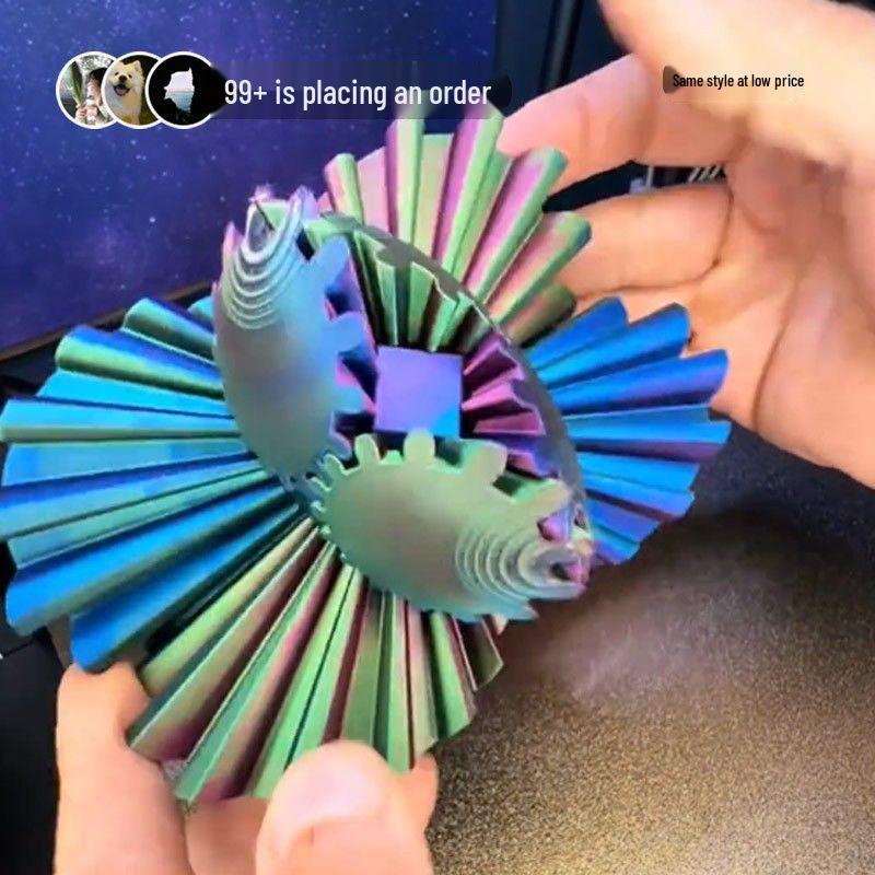 3D Printed Gear Ball: Deformable Finger Toy for Relaxation and Rotational Fun, Educational Tool Blue-Green Spherical 8cm
3D Printed Gear Ball: Deformable Finger Toy for Relaxation and Rotational Fun, Educational Tool Blue-Green Spherical 8cm