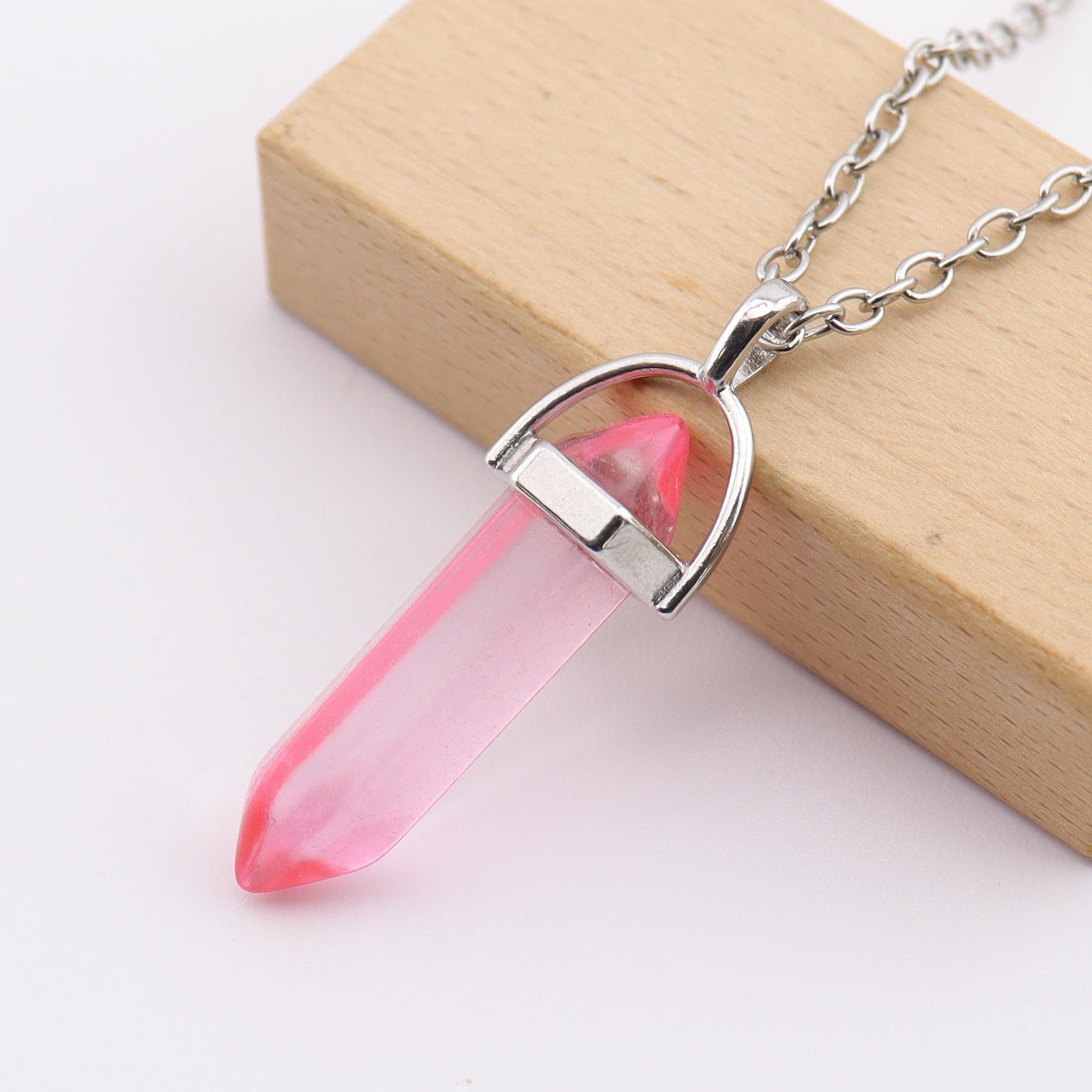 Hexagonal Column Natural Amethyst Powder Crystal Winding Hexagonal Column Pendant Handmade Bullet Necklace Jewelry N759
Hexagonal Column Natural Amethyst Powder Crystal Winding Hexagonal Column Pendant Handmade Bullet Necklace Jewelry N759
