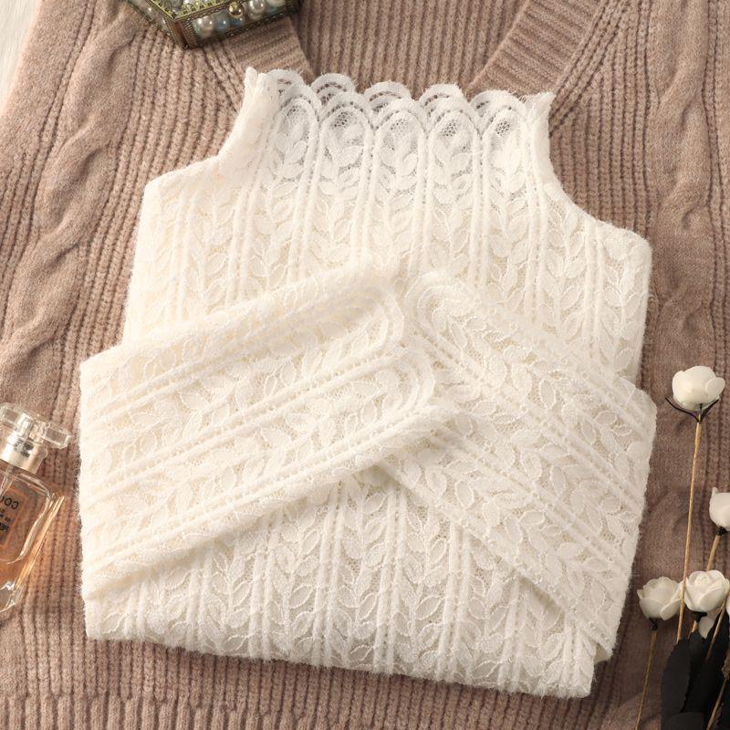 Brushed Lace High-Neck Mesh Top for Women - Trendy Autumn/Winter Layer S
Brushed Lace High-Neck Mesh Top for Women - Trendy Autumn/Winter Layer S