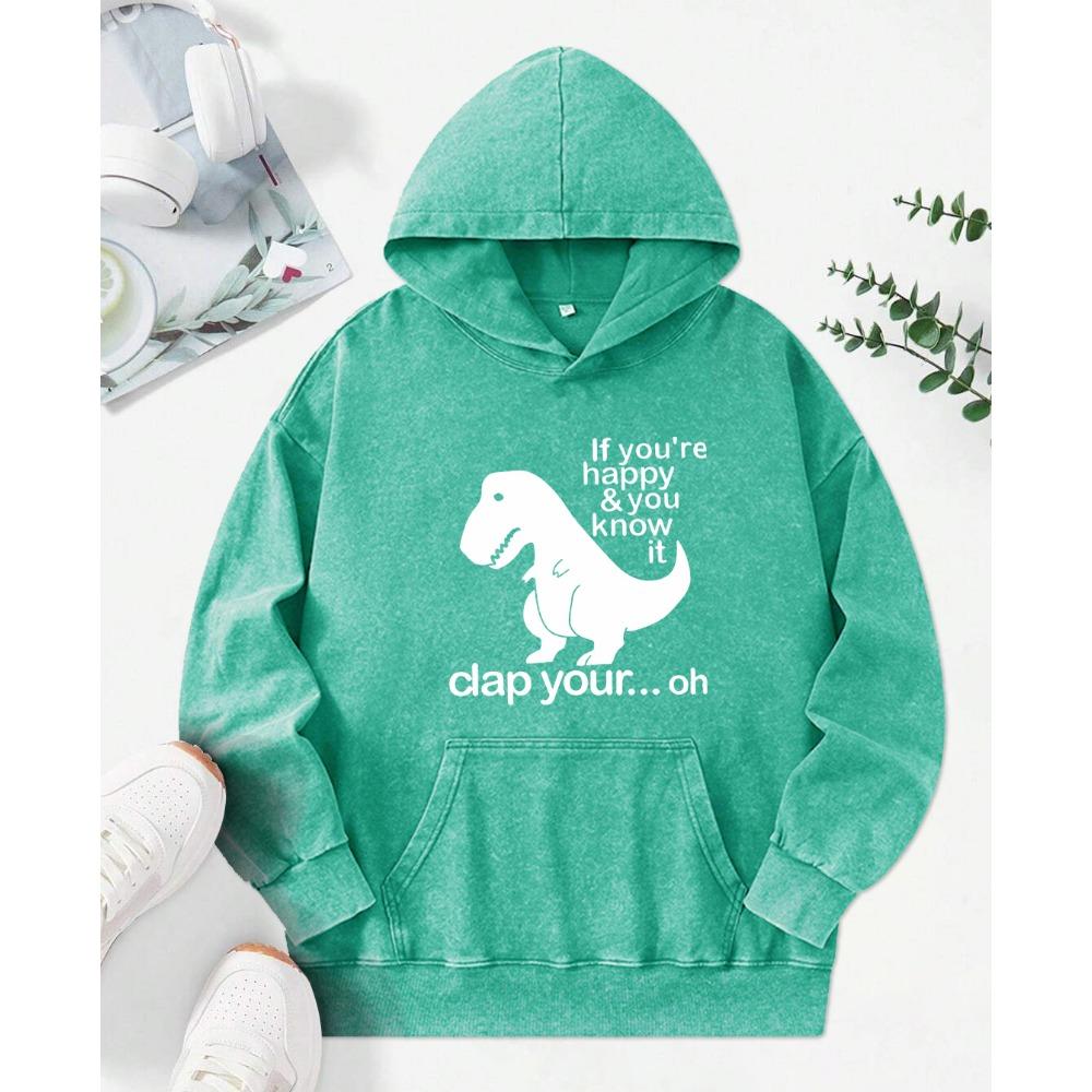 Если ты счастлив, ты это знаешь. Толстовки с принтом динозавра, выстиранные, свободный уличный стиль, хлопковая толстовка на все случаи жизни, женский пуловер на осень 3XL
Если ты счастлив, ты это знаешь. Толстовки с принтом динозавра, выстиранные, свободный уличный стиль, хлопковая толстовка на все случаи жизни, женский пуловер на осень 3XL