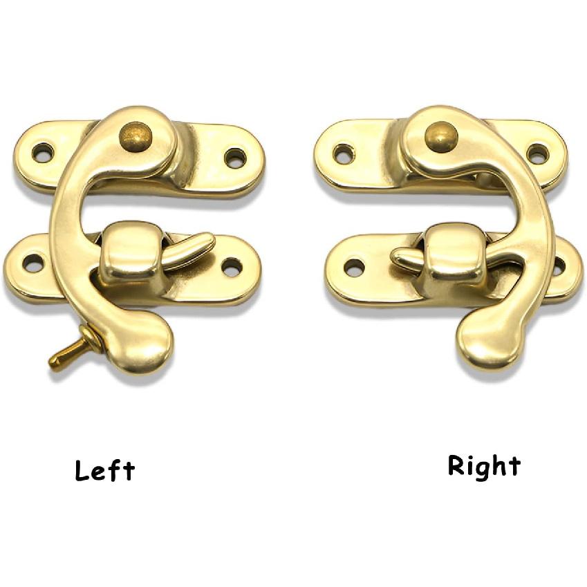 Antique Hook Hasp, 100% Solid Brass Swing Arm Clasp Latch 2Pack Vintage Style Left and Right Hook Latch with Mounting Screws for Suitcase Jewelry Box
Antique Hook Hasp, 100% Solid Brass Swing Arm Clasp Latch 2Pack Vintage Style Left and Right Hook Latch with Mounting Screws for Suitcase Jewelry Box