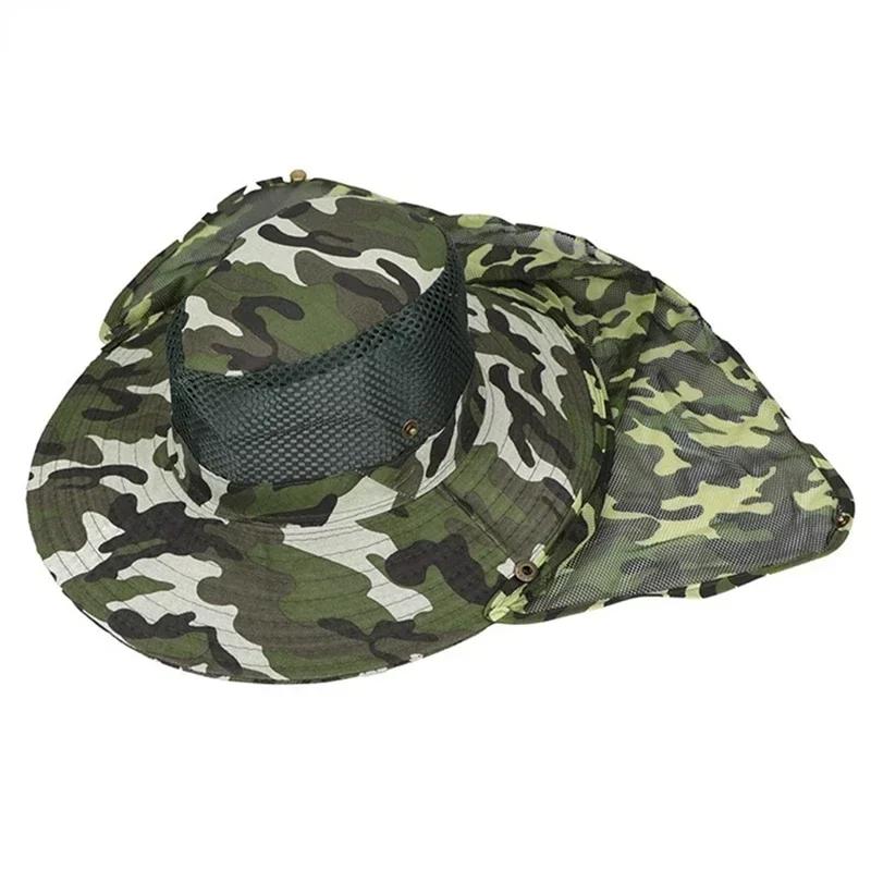 Outdoor Fishing Hat Wide Brim Man Breathable Mesh Fishing Cap Beach Hats Camouflage Sun UV Protection Shade Hat Gardering hat One Size
Outdoor Fishing Hat Wide Brim Man Breathable Mesh Fishing Cap Beach Hats Camouflage Sun UV Protection Shade Hat Gardering hat One Size