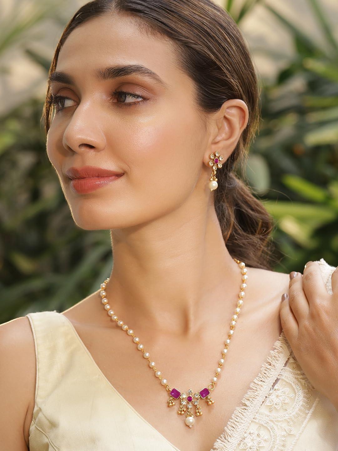 Beaded Design Necklace Set for Women & Girls | Handcrafted Jewelry | Ideal for Weddings, Ethnic Wear & Festive Occasions Onesize
Beaded Design Necklace Set for Women & Girls | Handcrafted Jewelry | Ideal for Weddings, Ethnic Wear & Festive Occasions Onesize