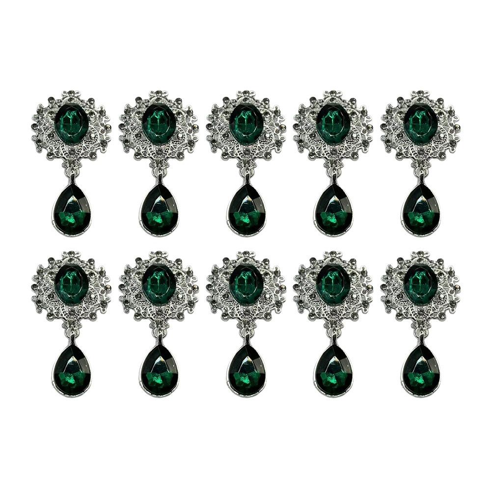 10Pcs DIY Crafts Rhinestone Alloy Brooch Accessories Silver Flat Back 4.6*2.4cm Sewing Button Pendant Sparkling Crystal
10Pcs DIY Crafts Rhinestone Alloy Brooch Accessories Silver Flat Back 4.6*2.4cm Sewing Button Pendant Sparkling Crystal