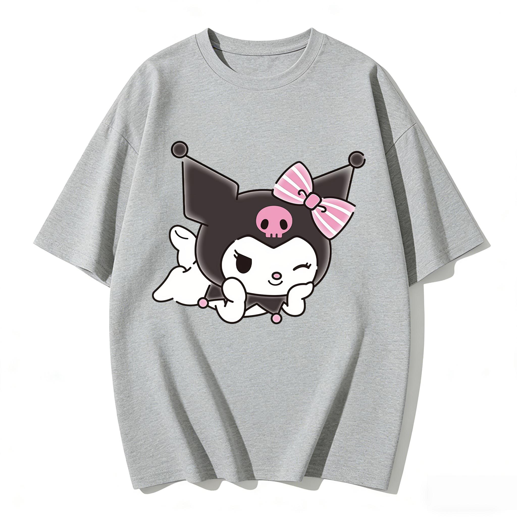 Summer Cute Winking Kuromi Print Tshirt Casual Short Sleeved Tees for Mom and Daughter Fashion Parentchild Clothing Set Tops S
Summer Cute Winking Kuromi Print Tshirt Casual Short Sleeved Tees for Mom and Daughter Fashion Parentchild Clothing Set Tops S