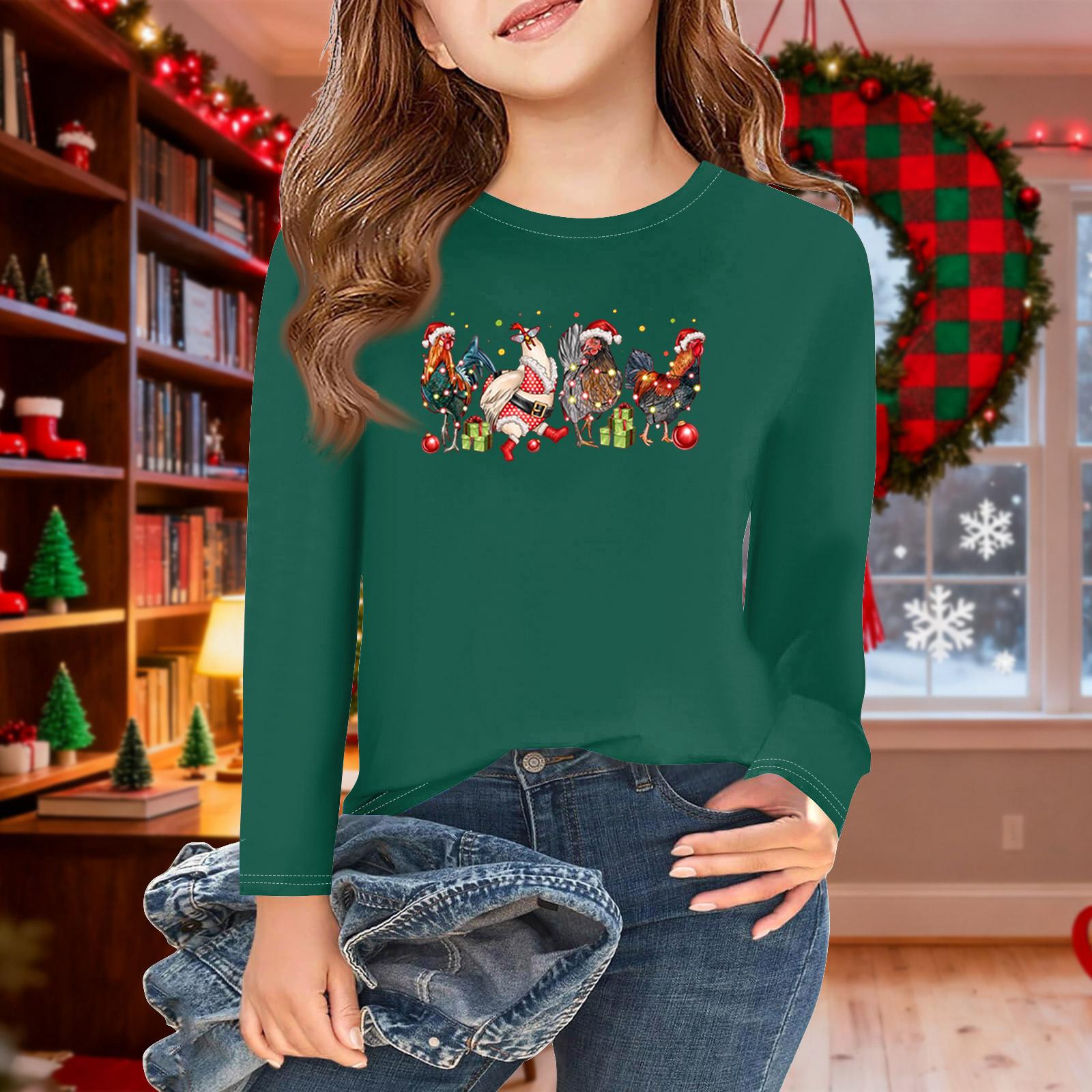 Girls Long Sleeve Christmas Day T Shirts Kids Fall Tops Crewneck Basic Tees 2-11Y 120
Girls Long Sleeve Christmas Day T Shirts Kids Fall Tops Crewneck Basic Tees 2-11Y 120