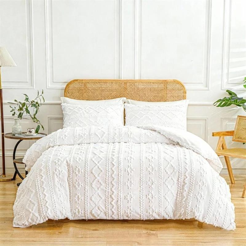 All Seasons 2/3pcs Tufted Beige Duvet Cover Full/Queen/King Size Boho Tufted Microfiber Bedding Set for Home Wedding Decoration 135x200cm 2pcs
All Seasons 2/3pcs Tufted Beige Duvet Cover Full/Queen/King Size Boho Tufted Microfiber Bedding Set for Home Wedding Decoration 135x200cm 2pcs