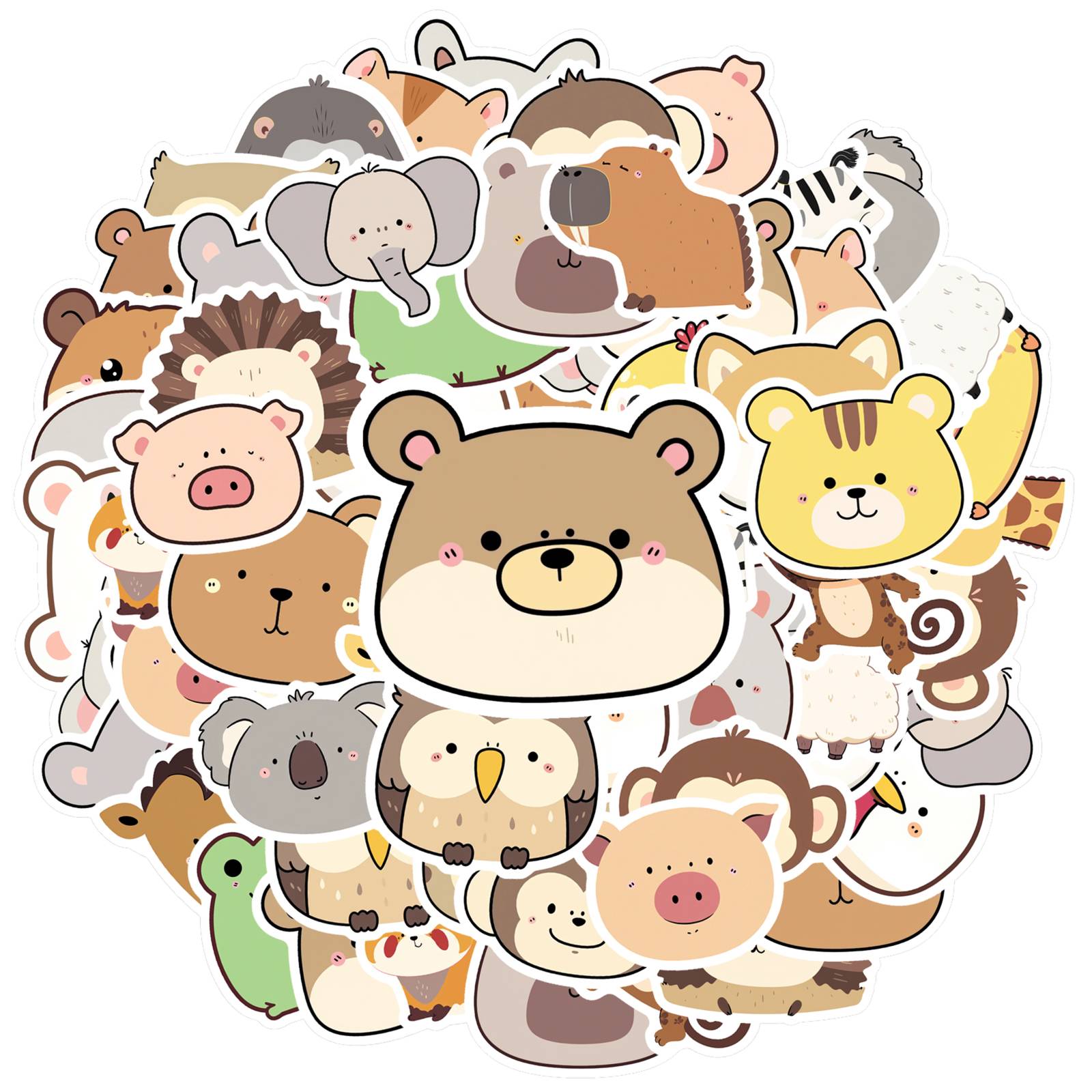 35pcs-50pcs Playful Cute Faces Stickers Cartoon Animals Stationery Stickers DIY Stickers For Laptop Motorcycle Luggage Phone
35pcs-50pcs Playful Cute Faces Stickers Cartoon Animals Stationery Stickers DIY Stickers For Laptop Motorcycle Luggage Phone