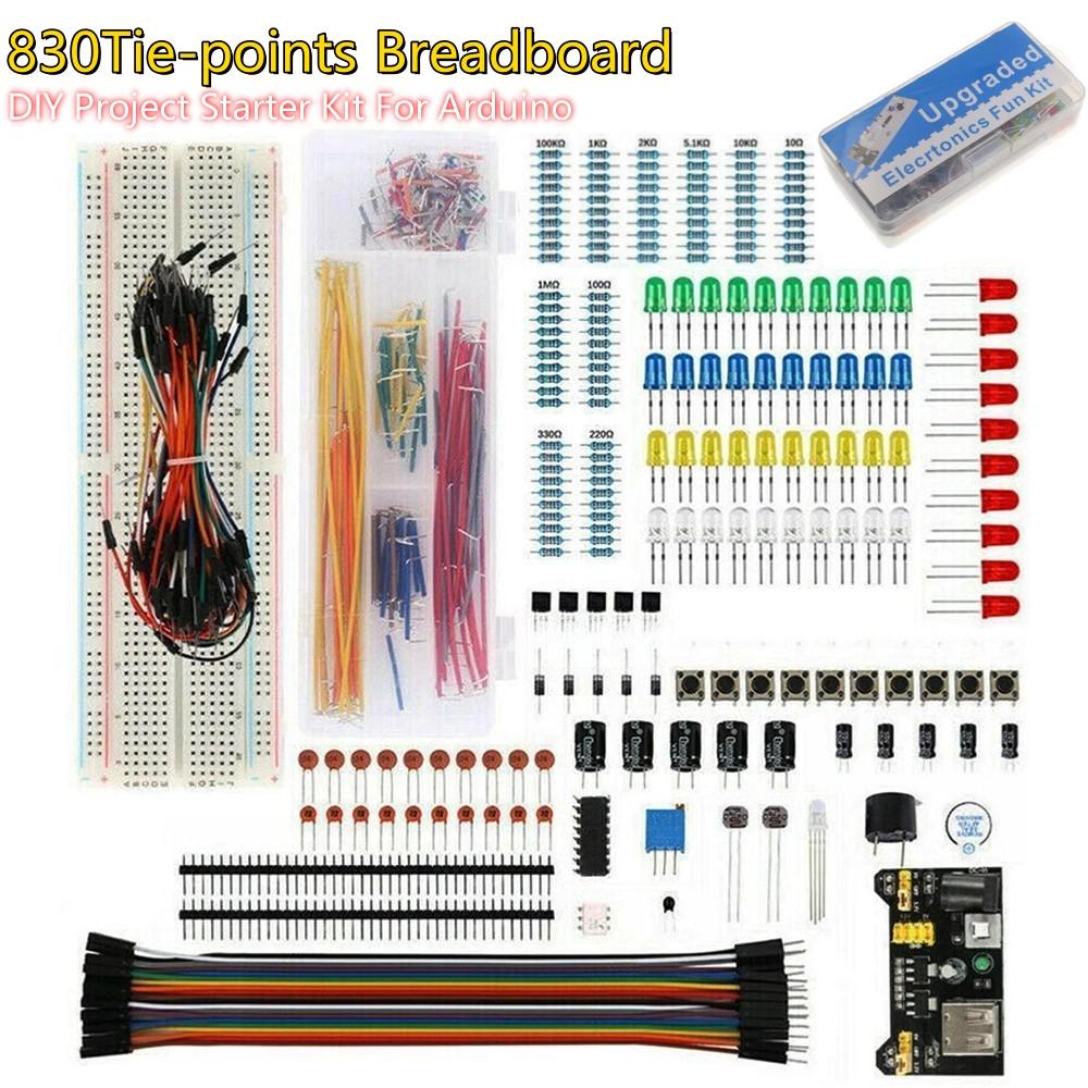 Electronic Components Kit Pack Starter DIY Project For Arduino UNO R3 Common Capacitors Resistors Capacitors 830-well Breadboard 830
Electronic Components Kit Pack Starter DIY Project For Arduino UNO R3 Common Capacitors Resistors Capacitors 830-well Breadboard 830