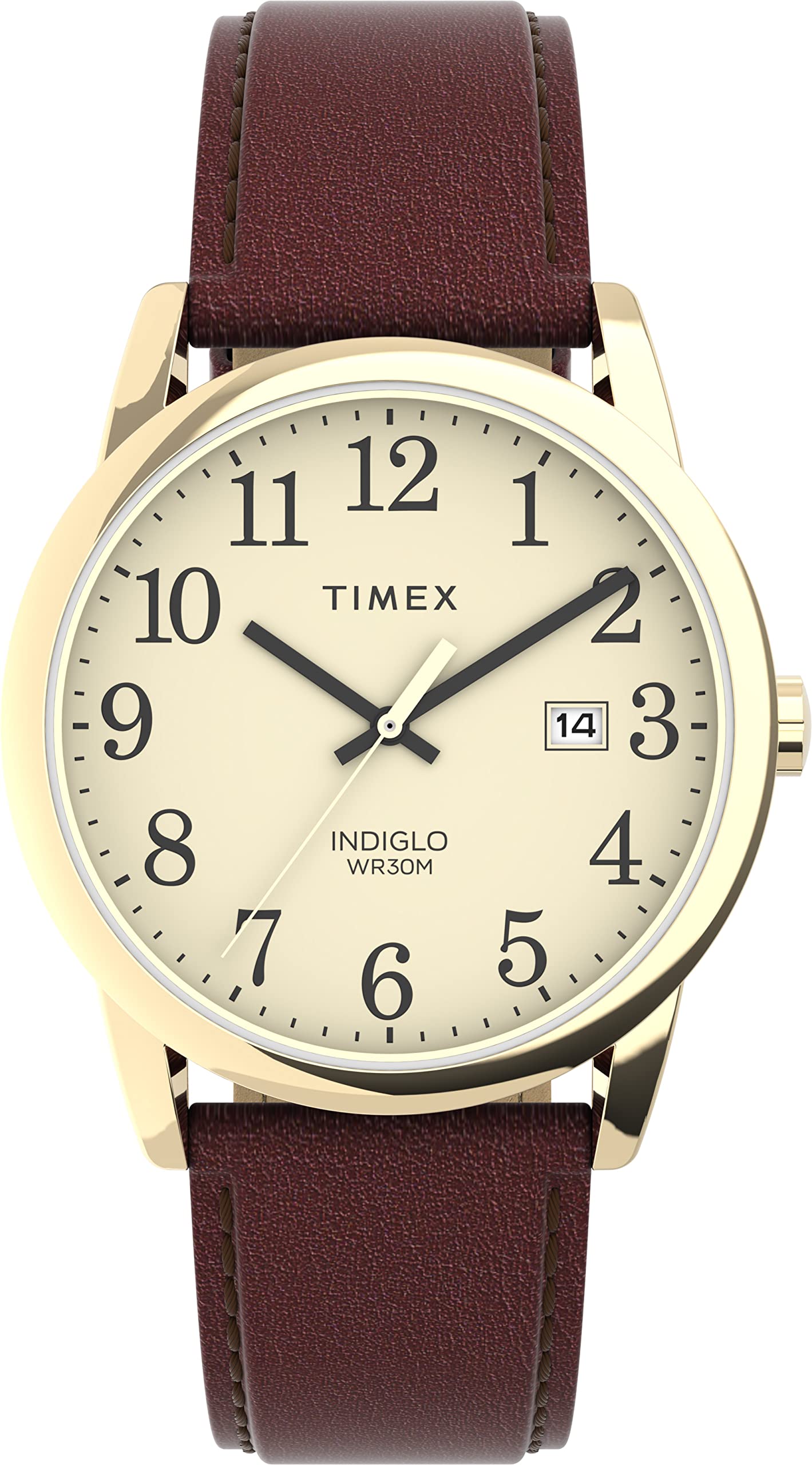 Timex Men s Easy Reader Watch, Brown/Gold Tone/Cream/38mm. , 38mm, easy to read watch.
Timex Men s Easy Reader Watch, Brown/Gold Tone/Cream/38mm. , 38mm, easy to read watch.