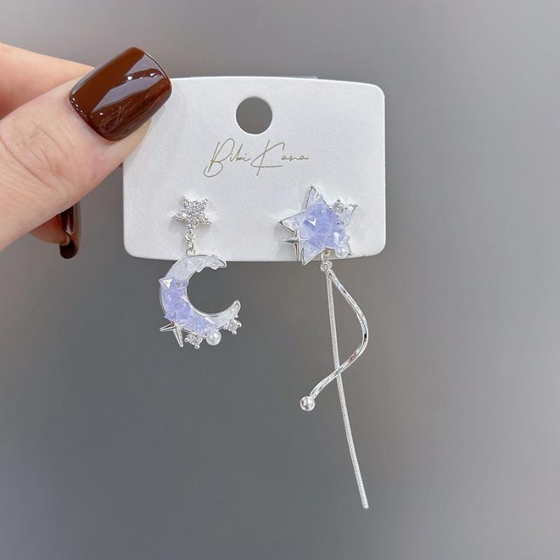 1PAIR 925 Silver Needle Super Immortal Temperament Blue Starry Sky Long Fringed Earrings Women s ins Tide Star Moon Earrings Premium Earrings фіолетовий
1PAIR 925 Silver Needle Super Immortal Temperament Blue Starry Sky Long Fringed Earrings Women s ins Tide Star Moon Earrings Premium Earrings фіолетовий