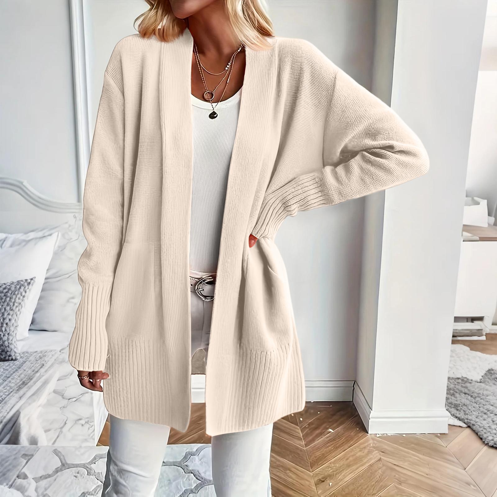 Женский вязаный кардиган средней длины однотонный с длинным рукавом куртка свитер вязаный свитер L бежевый
Женский вязаный кардиган средней длины однотонный с длинным рукавом куртка свитер вязаный свитер L бежевый