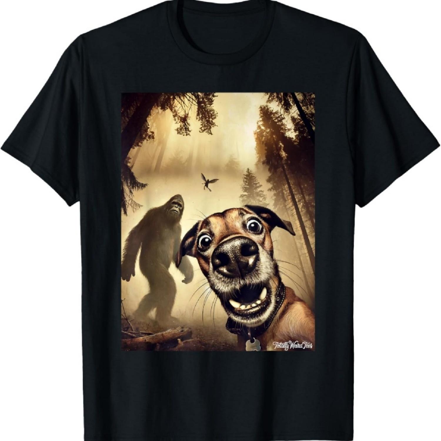 Dog Selfie with Bigfoot Unisex-Kids Humorous Animal-Themed T-Shirt Black Short Sleeve Small XXXXXL чорний
Dog Selfie with Bigfoot Unisex-Kids Humorous Animal-Themed T-Shirt Black Short Sleeve Small XXXXXL чорний