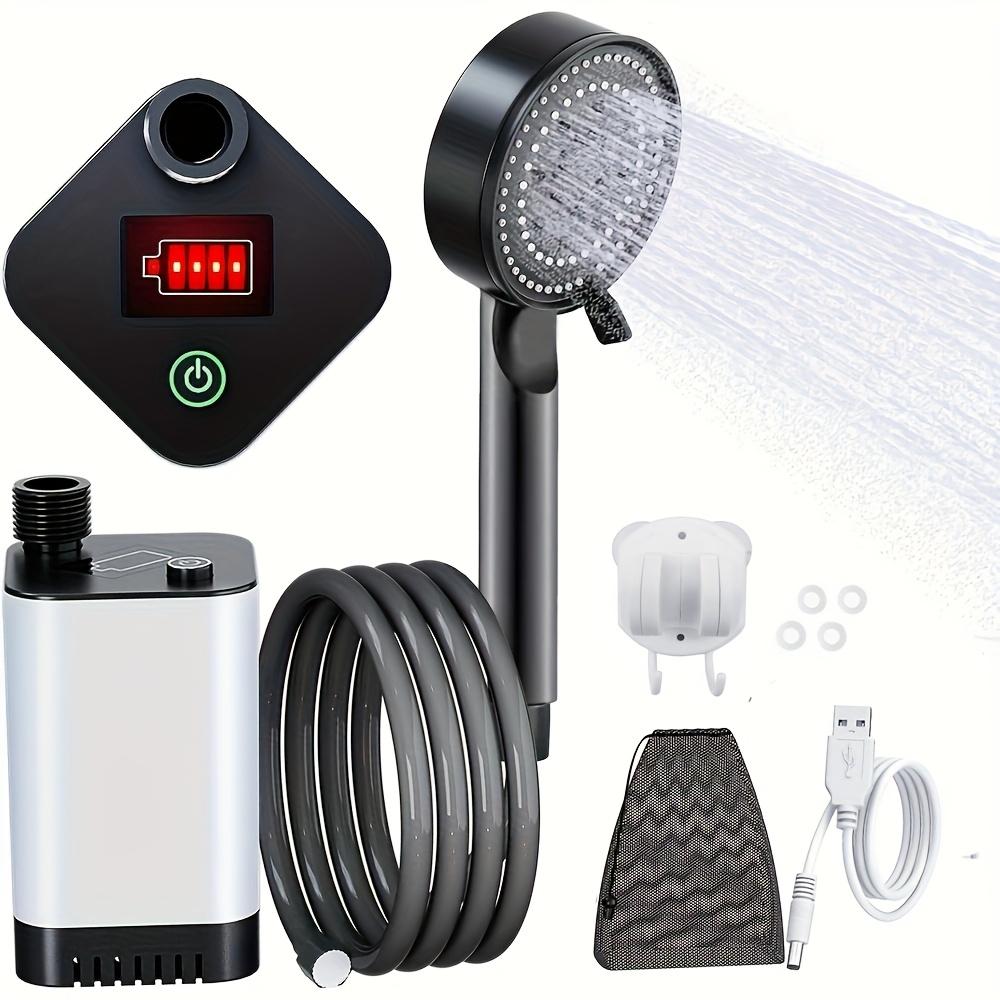 Portable camping shower, outdoor electric shower pump with a 5200mAh USB rechargeable battery
Portable camping shower, outdoor electric shower pump with a 5200mAh USB rechargeable battery
