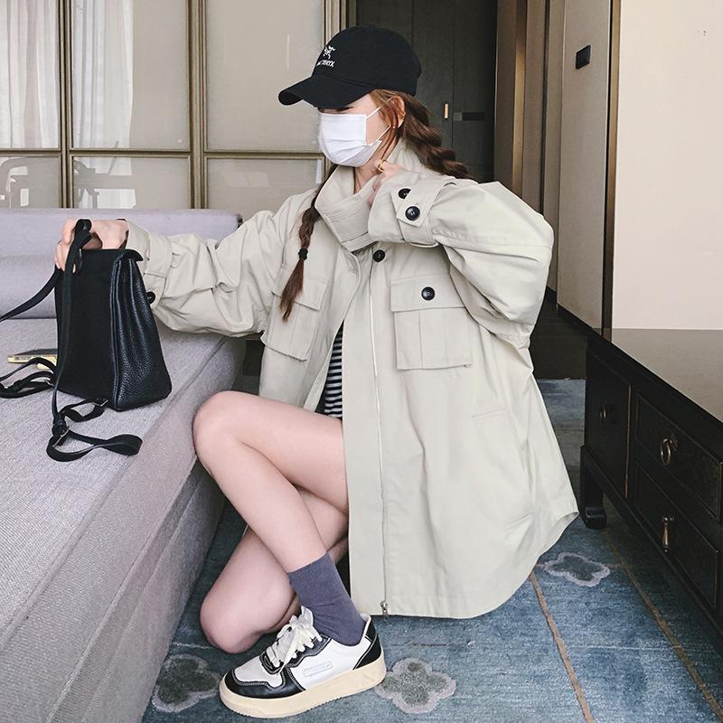Белоснежная куртка с воротником-стойкой для женщин на весну и осень, новый корейский стиль, свободная повседневная куртка большого размера XL
Белоснежная куртка с воротником-стойкой для женщин на весну и осень, новый корейский стиль, свободная повседневная куртка большого размера XL