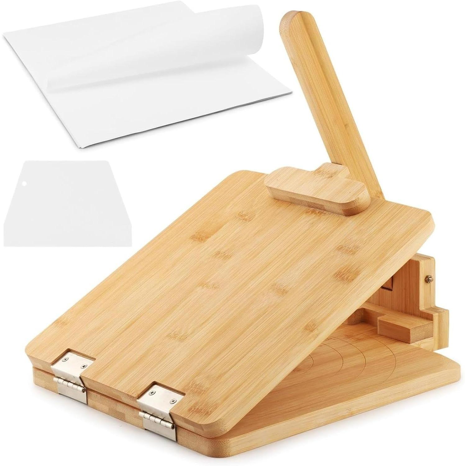 10 Inch Square Bamboo Tortilla Press Set with 60 Pc Parchment Paper,Heavy Duty Tortillera for Mexican Tacos,Roti,Burrito & Patacones X
10 Inch Square Bamboo Tortilla Press Set with 60 Pc Parchment Paper,Heavy Duty Tortillera for Mexican Tacos,Roti,Burrito & Patacones X