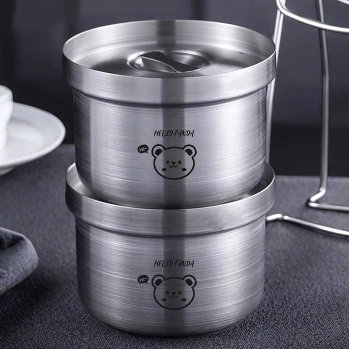 WORTHBUY 304 Stainless Steel Steam Bowl with Lid 300ml Stew Pot Stackable Food Container Versatile Egg Poacher Kitchen Utensils
WORTHBUY 304 Stainless Steel Steam Bowl with Lid 300ml Stew Pot Stackable Food Container Versatile Egg Poacher Kitchen Utensils
