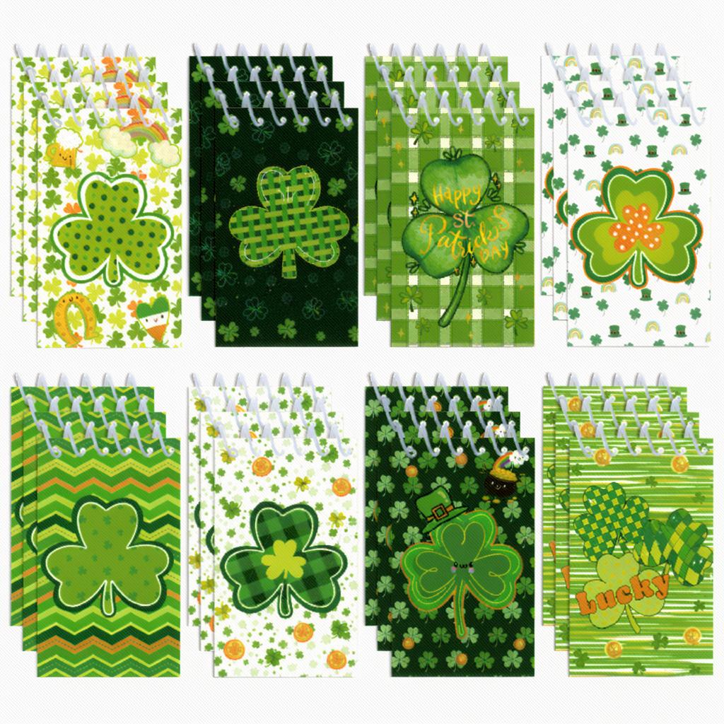 8pcs St Patricks Day Spiral Notebook Pocket Mini Notepad Shamrock Memo Pad For Office School Student Gift Use
8pcs St Patricks Day Spiral Notebook Pocket Mini Notepad Shamrock Memo Pad For Office School Student Gift Use