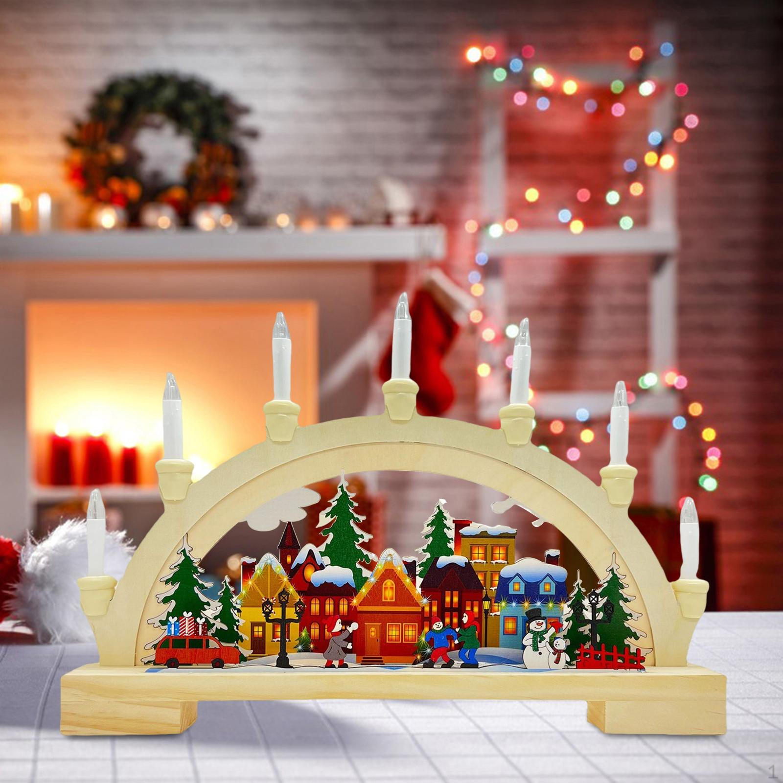 Festival Decor Ornament Wooden House Semi Circular Innovative Holiday for Desktop
Festival Decor Ornament Wooden House Semi Circular Innovative Holiday for Desktop