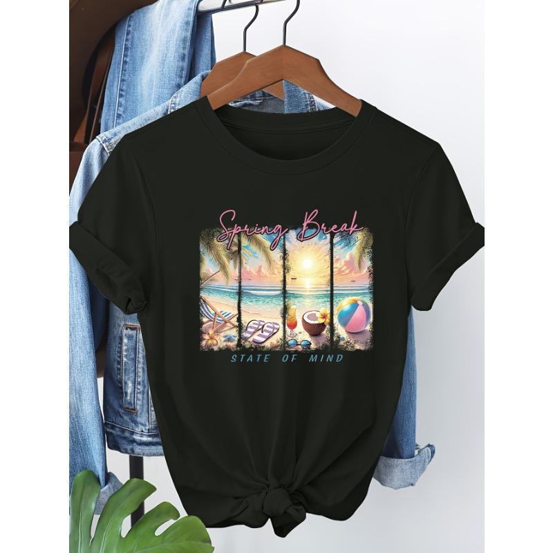 European sizes Summer Beach Series Pattern Printed Short-Sleeve T-Shirt 4XL
European sizes Summer Beach Series Pattern Printed Short-Sleeve T-Shirt 4XL