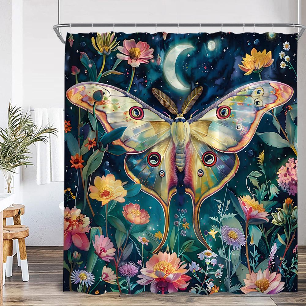 Vintage Butterfly Dragonfly Shower Curtain Flower Skull Mushroom Witch Magic Halloween Bath Decor Retro Polyester Bath Curtain W60H190(CM)-1 Pcs
Vintage Butterfly Dragonfly Shower Curtain Flower Skull Mushroom Witch Magic Halloween Bath Decor Retro Polyester Bath Curtain W60H190(CM)-1 Pcs
