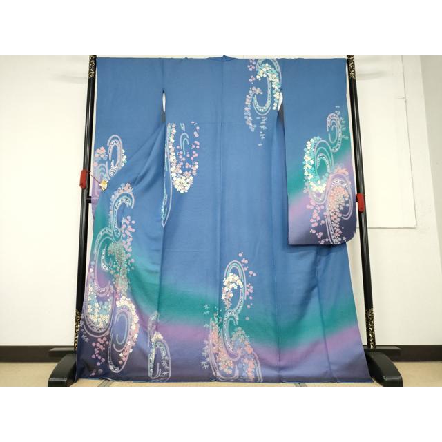 Heiwaya Kimono - Luxurious long-sleeved kimono, shibori, running water flower pattern, halo dyed, gold-through fabric, long length, pure silk,
Heiwaya Kimono - Luxurious long-sleeved kimono, shibori, running water flower pattern, halo dyed, gold-through fabric, long length, pure silk,
